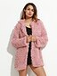 cheap Women&#039;s Coats &amp; Trench Coats-Women&#039;s Coat Daily Vintage Notch Lapel Regular Solid Colored Black / Pink / Gray / Loose