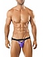 cheap Men&#039;s Exotic Underwear-Men&#039;s G-string Underwear Underwear Hole Color Block Nylon Low Waist Erotic M L XL