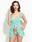 cheap Sexy Lingerie-Women&#039;s Babydoll &amp; Slips Nightwear Jacquard Light Blue M XL