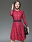 cheap Women&#039;s Dresses-Women&#039;s Holiday / Going out Vintage / Street chic / Sophisticated Cotton A Line Dress - Patchwork