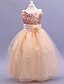 cheap Cufflinks-Ball Gown Ankle Length Flower Girl Dress - Organza Sleeveless Jewel Neck with Sequin by LAN TING Express