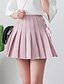 preiswerte Damenröcke-Damen Street Schick Ausgehen Mini Röcke A-Linie,Gefaltet Schleife einfarbig Sommer