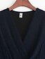 billige damesweaters-Dame I-byen-tøj Gade Ensfarvet Langærmet Plusstørrelser Normal Cardigan, V-hals Efterår Sort / Vin / Marineblå S / M / L