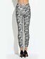 voordelige Leggings-Dames Acryl Viscose Print Legging,Zwart/Wit