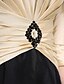 זול שמלות לאם הכלה-מעטפת \ עמוד סטרפלס באורך הקרסול טפטה שמלה לאם הכלה  עם חרוזים / תד נשפך / בד בהצלבה על ידי LAN TING BRIDE®