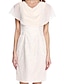 זול שמלות לאם הכלה-מעטפת \ עמוד צוואר בדוגמת דרפה באורך  הברך שיפון / תחרה שמלה לאם הכלה  עם קפלים על ידי LAN TING BRIDE®