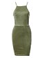 preiswerte Damenkleider-Damen Party Klub Street Schick Bodycon Kleid - Rückenfrei Kreuz und quer, Solide Mini Gurt