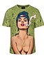 Χαμηλού Κόστους Ανδρικά 3D T-shirts-Ανδρικά Μπλουζάκι Κινούμενα σχέδια Πορτραίτο Στρογγυλή Λαιμόκοψη Πράσινο Χακί Κοντομάνικο Μεγάλα Μεγέθη Καθημερινά Κλαμπ Στάμπα Άριστος Μπόχο Κομψό στυλ street Πανκ &amp; Γκόθικ / Καλοκαίρι / Άνοιξη