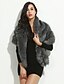 baratos Acessórios de Moda-Mulheres Jaquetas de Couro Chique &amp; Moderno-Sólido