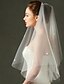 ieftine Voal de Nuntă-Un nivel Margine Tăiată Margine cu Mărgele Voal de Nuntă Voaluri Lungi Până la Cot Voaluri Lungime Până la Vârfurile Degetelor Cu Stil