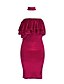 cheap Women&#039;s Dresses-Women&#039;s Casual / Daily / Club Simple Bodycon Dress - Solid Colored Backless / Layered Halter Neck / Summer / Fall