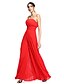 cheap Special Occasion Dresses-Jumpsuits Sheath / Column Open Back Dress Prom Floor Length Sleeveless Strapless Chiffon with Ruched Draping 2022