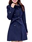 cheap Women&#039;s Coats &amp; Trench Coats-Women&#039;s Coat Daily Work Fall Winter Spring Long Coat Stand Collar Regular Fit Fashion Streetwear Jacket Long Sleeve Solid Colored Yellow Black Red