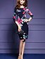 cheap Print Dresses-Women&#039;s Going out Vintage Bodycon Dress - Floral Spring Blue