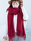 abordables Bufandas de mujer-Mujer Bufanda Rectangular - Básico Un Color / Otoño / Invierno