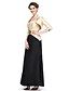 cheap Mother of the Bride Dresses-Sheath / Column Strapless Ankle Length Taffeta Mother of the Bride Dress with Beading / Draping / Criss Cross by LAN TING BRIDE®