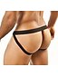 cheap Men&#039;s Exotic Underwear-Men&#039;s G-string Underwear Underwear Hole Color Block Nylon Low Waist Erotic M L XL