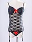 cheap Sexy Bodies-Women&#039;s Lace Super Sexy Gartered Lingerie Suits Nightwear Solid Colored White / Black / Red L XL