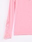 cheap Plus Size Tops-Women&#039;s T shirt Solid Colored Plus Size V Neck Daily Lace Long Sleeve Tops Black Pink Red