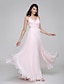 cheap Prom Dresses-Sheath / Column Dress Straps Sleeveless Floor Length Organza with Side-Draped 2020 / Wedding Dress in Color