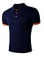 abordables polo clásico-Hombre POLO Camiseta de golf Camiseta de tenis Color sólido Cuello Cuello Camisero Negro Gris Claro Rojo Azul Marino Manga Corta Deportes Noche Básico Delgado Tops Activo / Verano / Verano