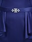 economico فساتين سواريه-Sheath / Column Formal Evening Dress Off Shoulder Sleeveless Floor Length Charmeuse with Sash / Ribbon Criss Cross Ruffles 2020