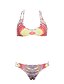 cheap Bikinis-Women&#039;s Swimwear Bikini Swimsuit Geometric Rainbow Halter Neck Bathing Suits Floral Boho