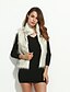 voordelige Dames bont &amp; leer-bont vesten zwart causale faux fur vest