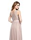 cheap Mother of the Bride Dresses-A-Line Mother of the Bride Dress Elegant Straps Floor Length Chiffon Sleeveless No with Sash / Ribbon Beading Appliques 2023