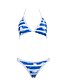 cheap Women&#039;s Swimwear-Women&#039;s Bikini Swimsuit Blue Swimwear Bathing Suits Floral