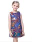 cheap Dresses-Girls&#039; Sleeveless Print 3D Printed Graphic Dresses Floral Cotton Polyester Dress All Seasons Casual Daily