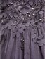 abordables Robes de bal de promo-Robe 18 ème Anniversaire Robe de Soirée Floral Longueur Sol Sans Bretelles Sans Manches Tulle Avec Billes
