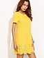 cheap Women&#039;s Dresses-Women&#039;s Daily / Going out Street chic Sheath Dress - Solid Colored Yellow M L XL