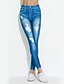 voordelige Damesbroeken-Dames Strand Skinny Jeans Broek - Gestreept Blauw