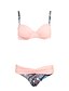 cheap Bikinis-Women&#039;s Solid Bikini Swimsuit Pure Color Solid Colored Bandeau Swimwear Bathing Suits Yellow Pink