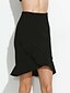 cheap Women&#039;s Skirts-Women&#039;s Work Plus Size Bodycon Skirts - Solid Colored Ruffle / Spring