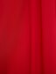 economico Abiti da damigella-A tubino Abito da cerimonia per signora Elegante Senza spalline Lungo Chiffon Manica corta No con A incrocio Con ruche Spilla di cristallo 2024