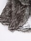 baratos Pêlos e Couro de mulher-Mulheres Inverno Capa / Capes Para Noite Fashion Sólido Prata Tamanho Único