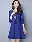 cheap Women&#039;s Blouses &amp; Shirts-Sign spring new large size women&amp;#39;s 200 pounds of fat MM lace solid color base skirt long-sleeved dress tide