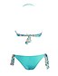 cheap Bikinis-Women&#039;s Boho Halter Neck Green Blue Royal Blue Bandeau Cheeky Bikini Swimwear - Floral Print L XL XXL Green