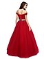 cheap Evening Dresses-Ball Gown Elegant Dress Formal Evening Floor Length Sleeveless V Wire Tulle with Beading Sequin 2024