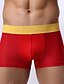 abordables Ropa interior y calcetines de hombre-Hombre Boxers Cortos Un Color Media cintura Negro Blanco Amarillo S M L