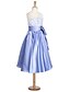 cheap Flower Girl Dresses-Ball Gown Tea Length Flower Girl Dress - Lace / Taffeta Sleeveless Jewel Neck with Appliques / Bow(s) / Lace by