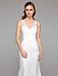 cheap Wedding Dresses-Wedding Dresses Mermaid / Trumpet Straps Sleeveless Chapel Train Stretch Satin Bridal Gowns With Appliques 2023