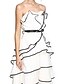 cheap Evening Dresses-A-Line Elegant High Low Prom Formal Evening Dress Sweetheart Neckline Sleeveless Asymmetrical Taffeta with Sash / Ribbon Tier 2021