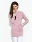 cheap Women&#039;s Tops-Women&#039;s Daily Solid Colored Long Sleeve Long Cardigan, Crew Neck Fall Cotton Pink / Wine / Khaki S / M / L