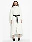 cheap Women&#039;s Furs &amp; Leathers-Long Fur Coat Long Sleeve White / Black L / XL / XXL