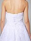 Χαμηλού Κόστους Νυφικά Φορέματα-Φορεματα για γαμο Γραμμή Α Καρδιά Αμάνικο Ουρά μέτριου μήκους Δαντέλα Νυφικά φορέματα Με Χάντρες Διακοσμητικά Επιράμματα 2023