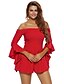 cheap Women&#039;s Jumpsuits &amp; Rompers-Women&#039;s Flare Sleeve Romper - Solid Boat Neck