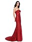 cheap Evening Dresses-Mermaid / Trumpet Sweetheart Neckline Court Train Sequined Sparkle &amp; Shine Formal Evening Dress with Crystal Brooch / Ruched by TS Couture®